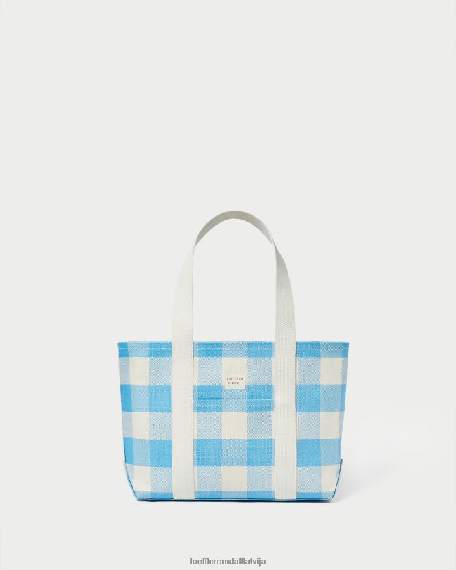 sievietes bennett vidējais tote zils gingham Loeffler Randall somas PJ4VVD319